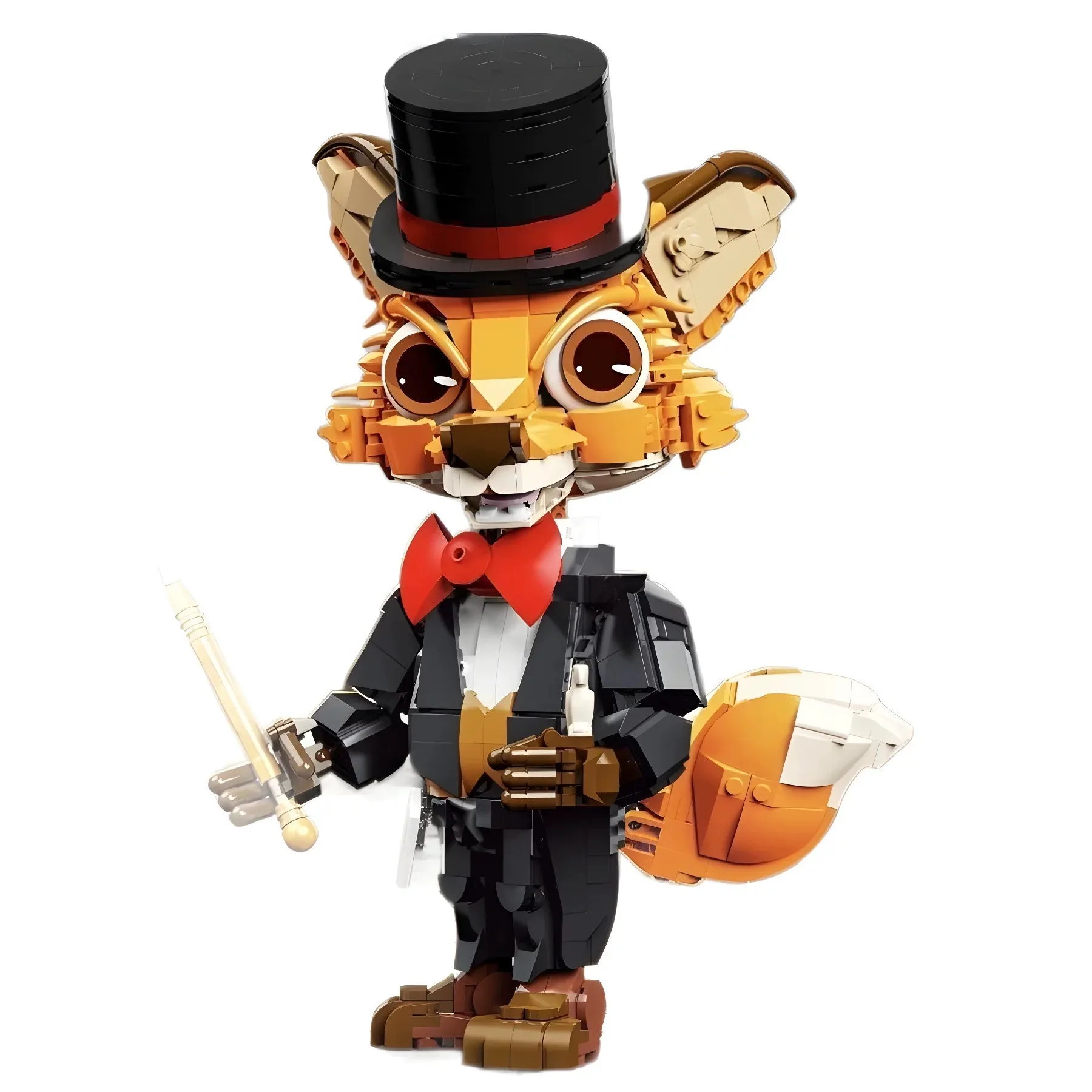 1212Pcs MOC Magician Fox Magic Performance Building Block Model Magic Wands Magic Hat Playing Cards Ornaments Bricks Toys Gifts