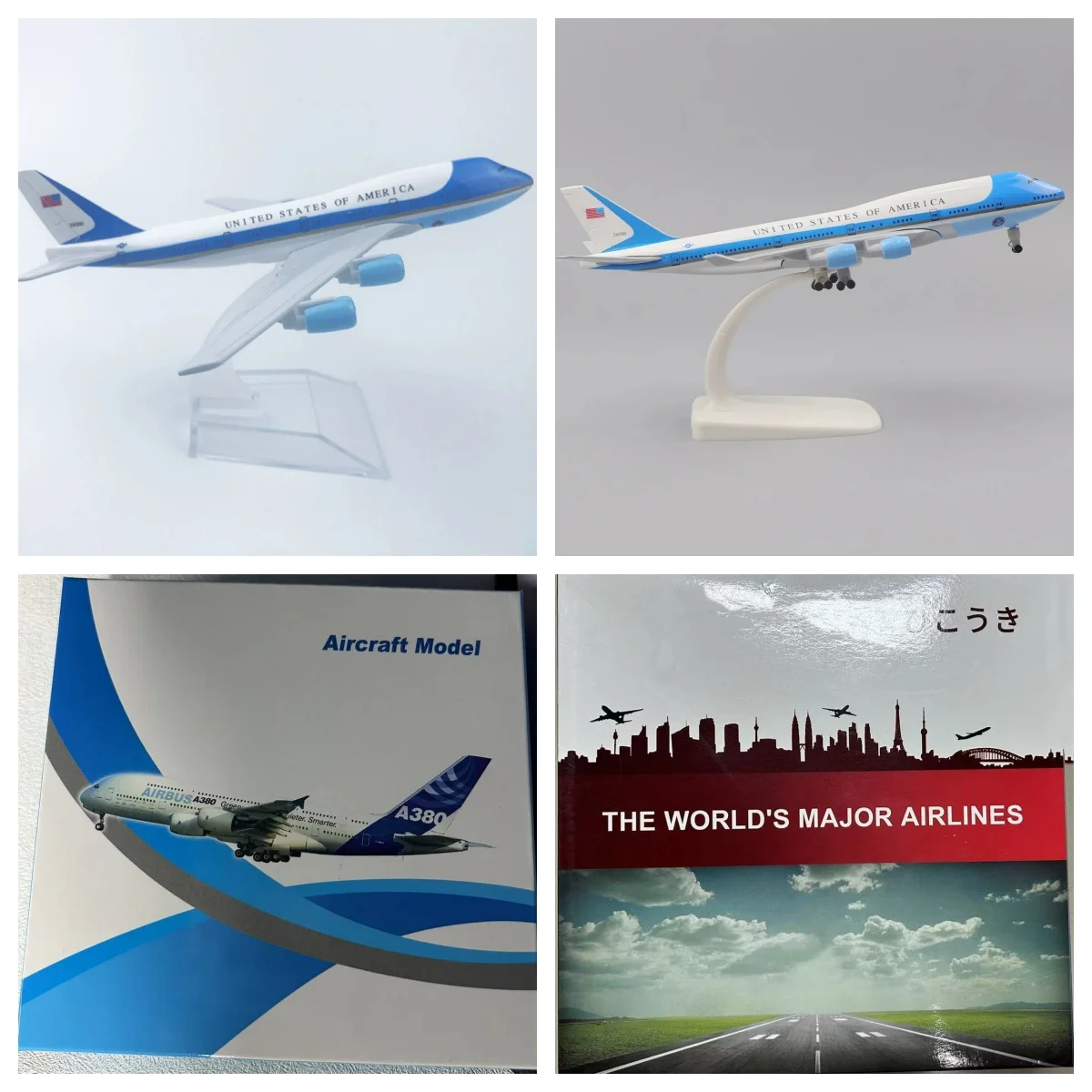 

16cm/20cm Model Plane Air Force One B747 Diecast Alloy Airplane Airlines Airways Aircraft with Stand Landing Geer Collection
