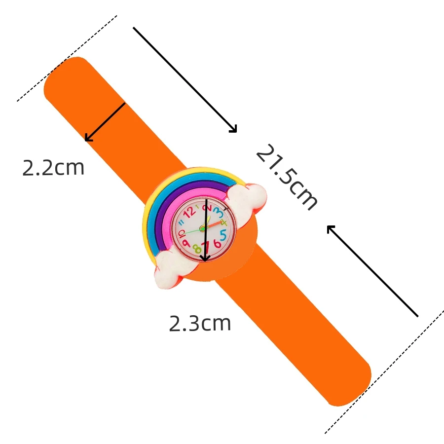 3D Love Rainbow Children's Watch Baby Birthday Cake Gift Bracelet Kids Digital Electronic Watches Student Clock