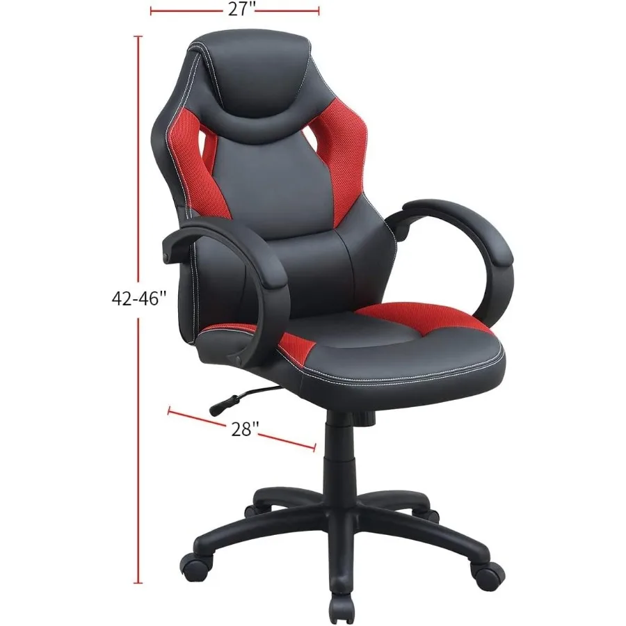 Racing Style Gaming Chair High Back Office Chair with Adjustable Height Red Black Arm Chair Ergonomic Computer Suitable for Com view 4