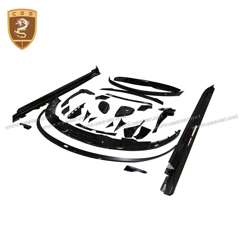 3k Twill Webart Carbon Te-Chart Stil Auto Front lippe Diffusor hinten Enten schwanz Flügel Body Kit für Porsche Taycan