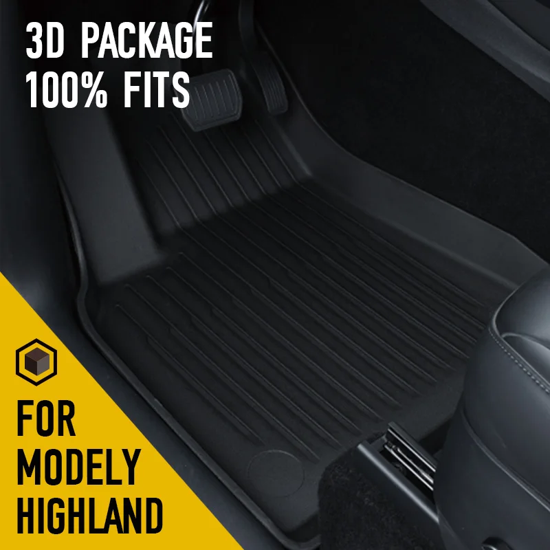 Easy Clean Floor Mats for Tesla Model Y Juniper 2025+ Waterproof Non-Slip TPE Mats Full Coverage Protection for Mud/Snow/Spills