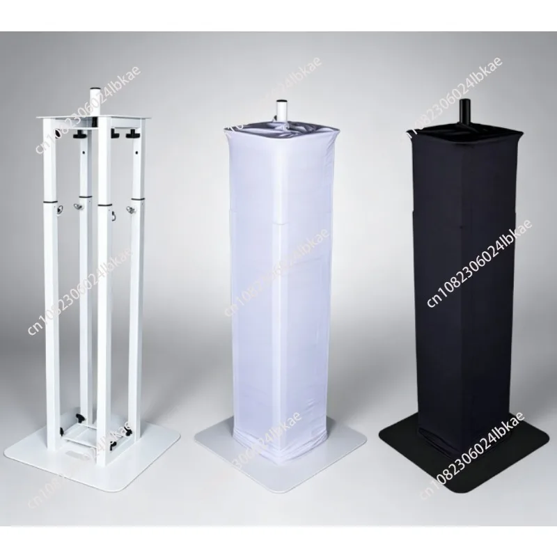 

Dj light pole stand with bag, black and white elastic fabric cover, adjustable stage column, universal model