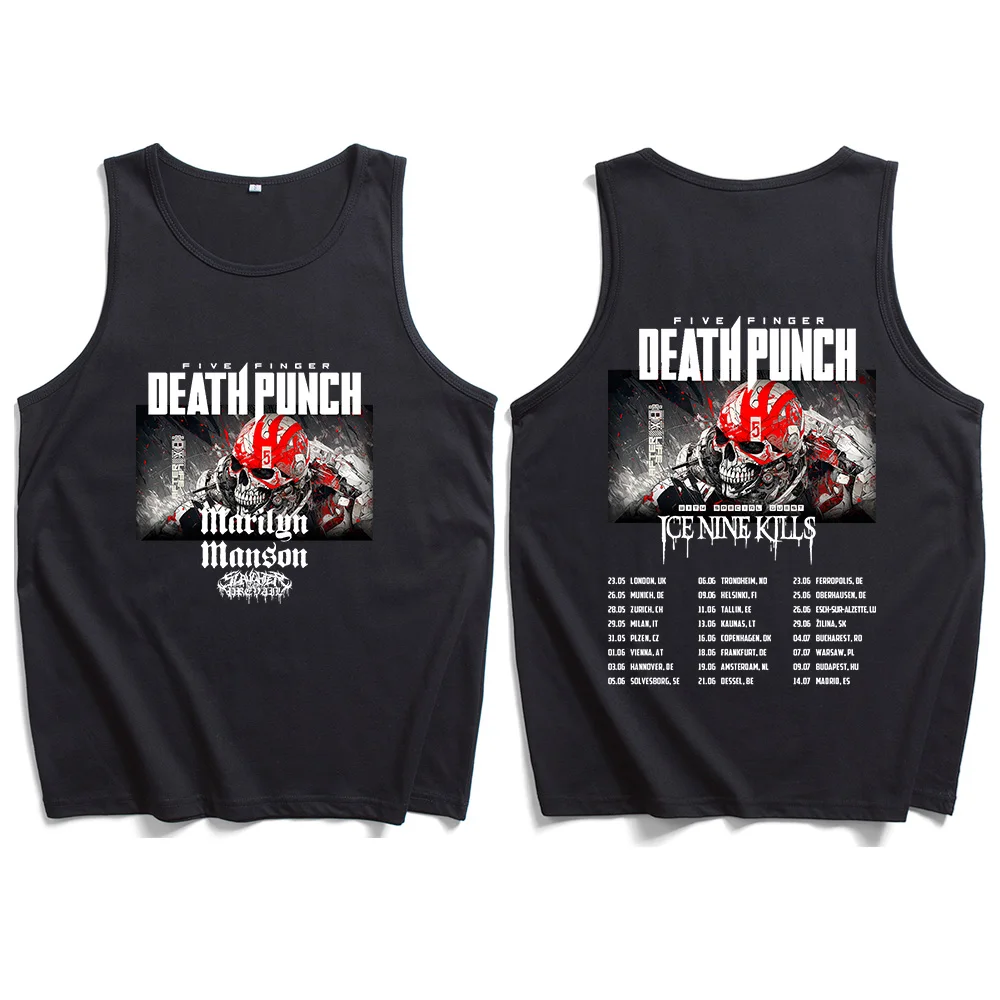 

Five Finger Death Punch 2024, майки, жилет, футболка для мужчин и женщин, уличная одежда, топы, подарочные топы для фанатов