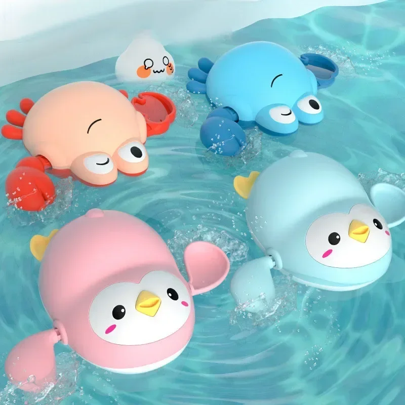 Juguetes de baño de verano para niños, muñecas de natación con mecanismo de relojería, juego de agua para bebés, baño divertido, ducha, bañera, juguetes de animales