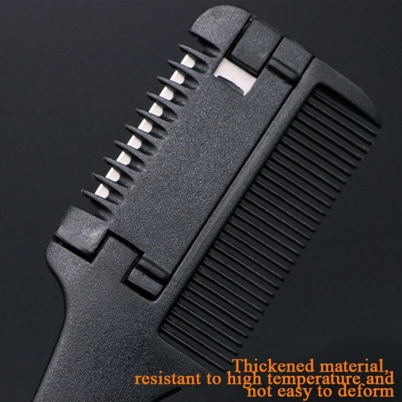 Hairdressing Comb Haircut Brush Carbon Handle Hairbrush With Razor Blade Hair Thinning Trimmer Barber Accesories Styling Tools