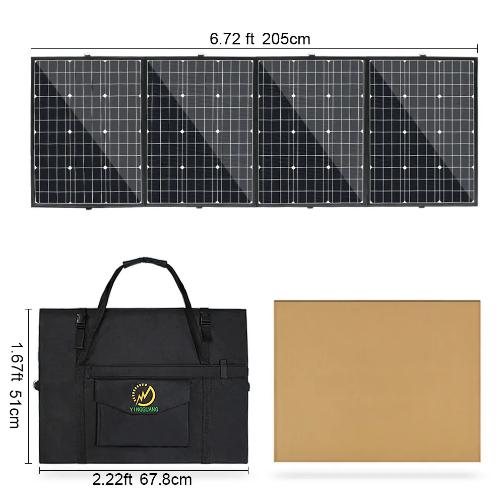 Outdoor waterproof custom portable solar power generator station charger folding bag foldable solar panel 240w charger