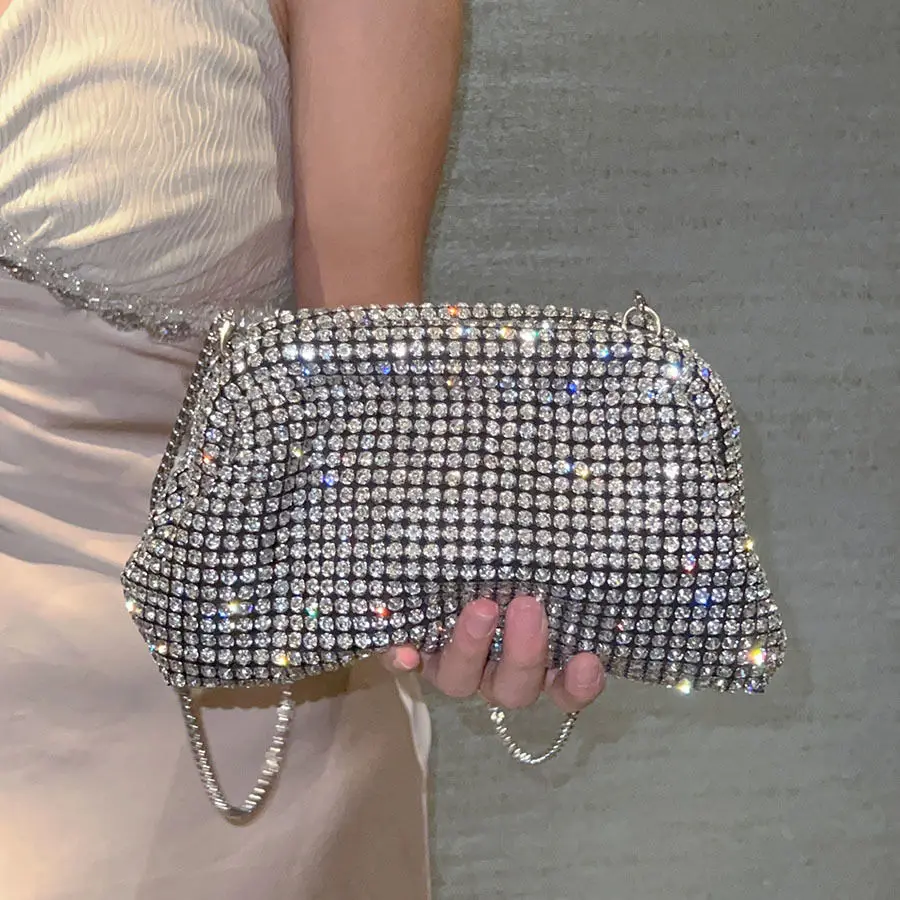 

JIOMAY новая женская роскошная вечерняя сумка со сверкающими золотыми кристаллами, клатч, дизайнерская сумка через плечо, элитный кошелек для вечеринок