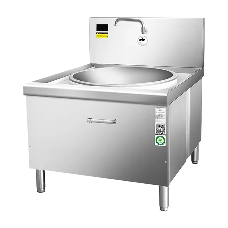Commercial Induction Cooker Stainless Steel Big Pot Fry Stove 15/20kw Hotel Kitchen Equipment Canteen High Power Easy