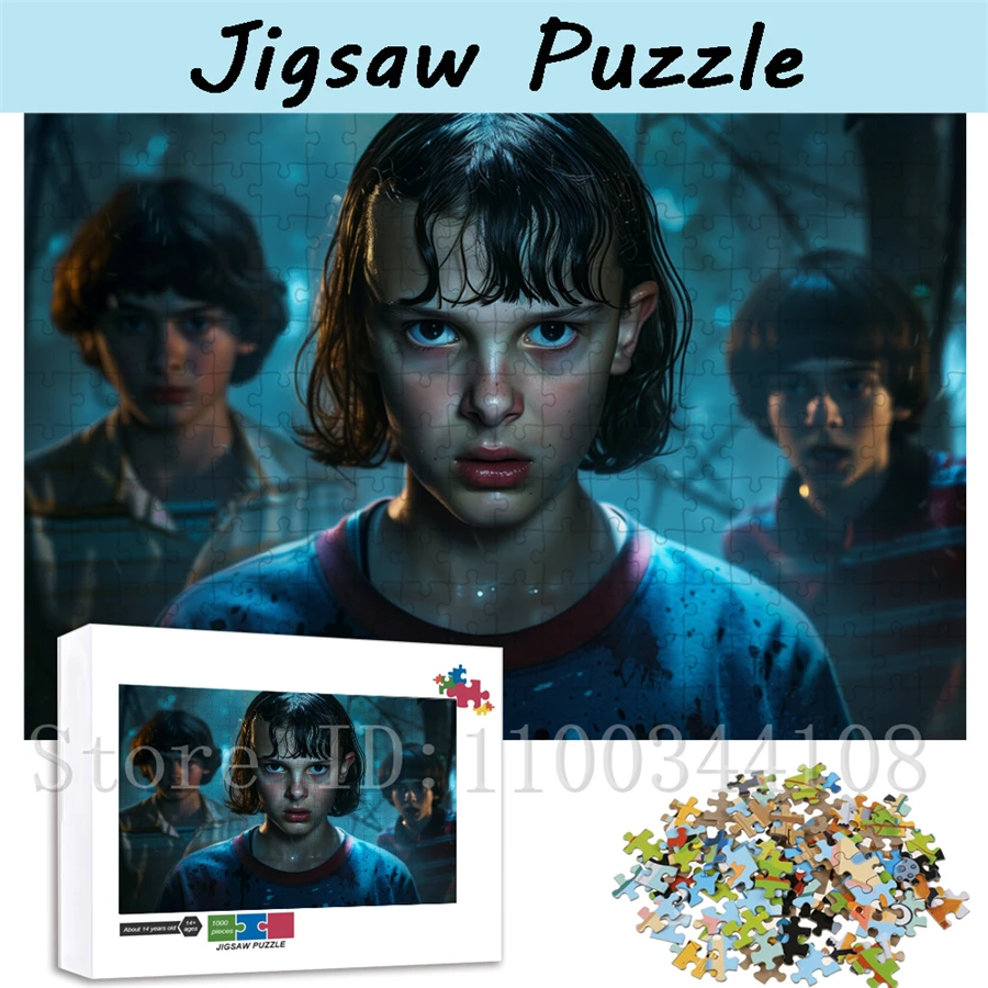 

Пазлы по мотивам сериала ужасов «Очень странные дела» 108/200/300/500/1000/1500 элементов, сложная головоломка для взрослых и детей