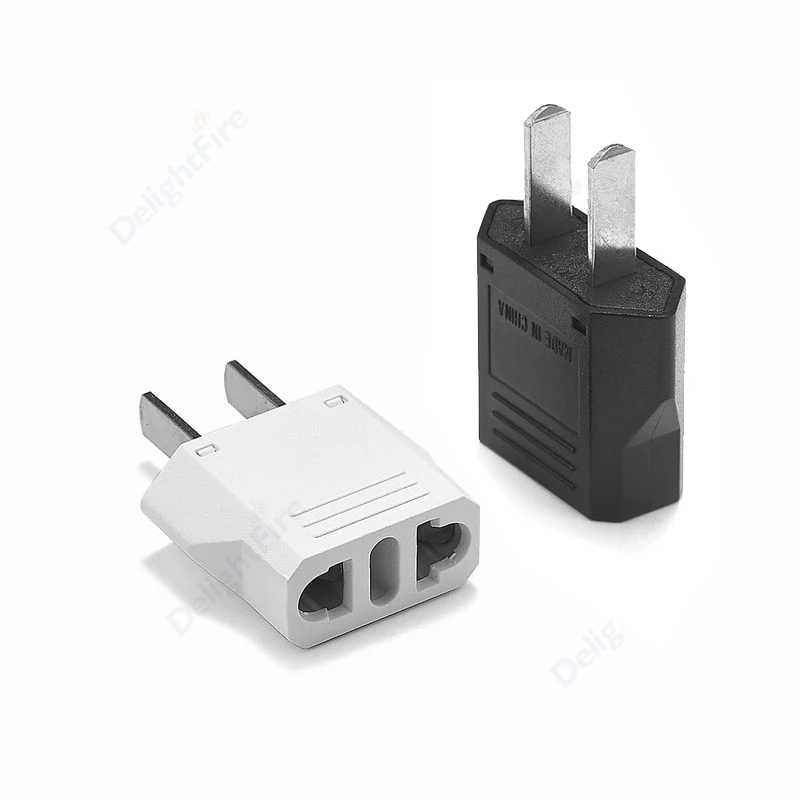 US Plug Adapter EU To US Plug Converter American Mexico Canada Travel Adaptor Electrical SocketPlug Power Charger AC Outlets