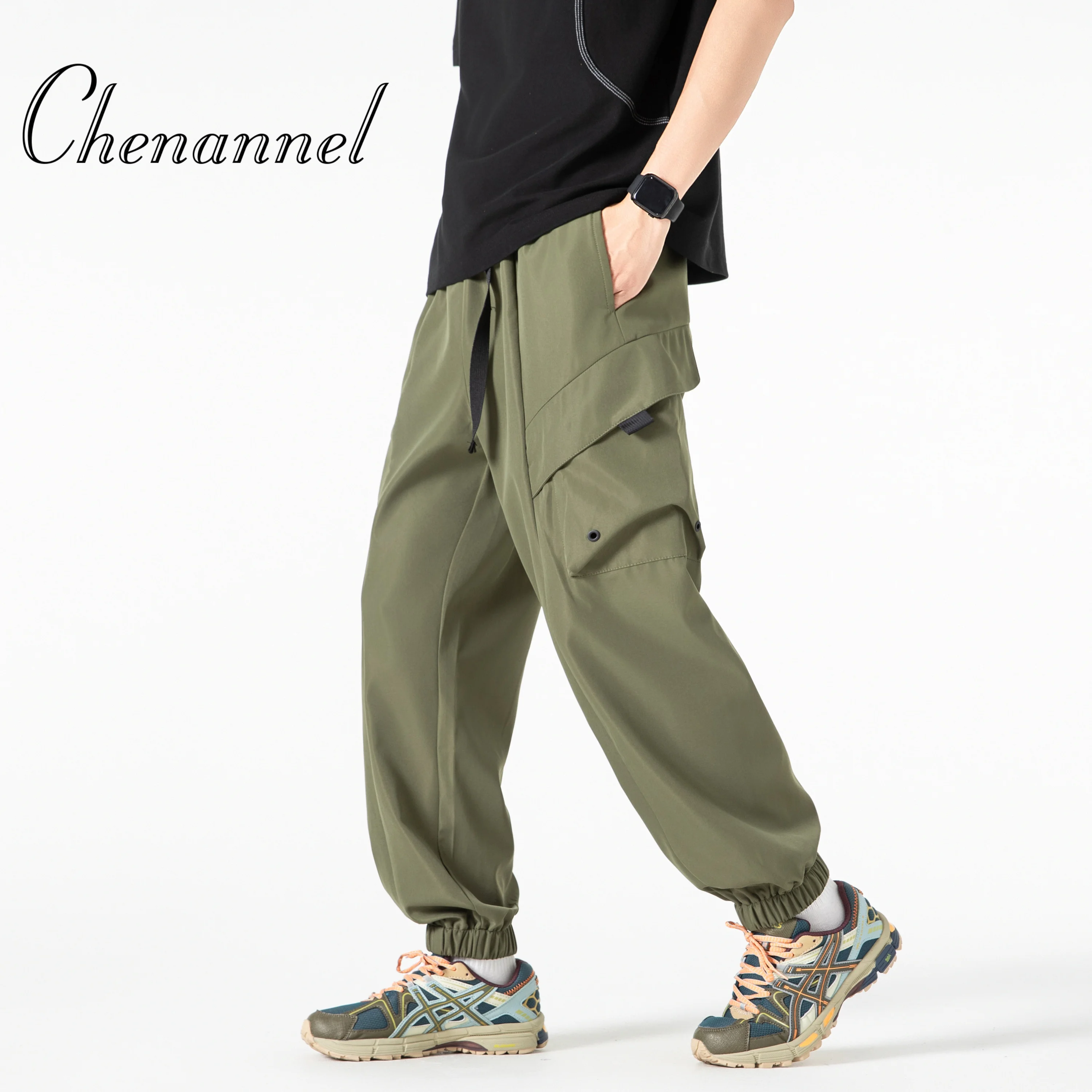 

Новые американские рабочие брюки в стиле ретро с несколькими карманами для мужчин, осенние новые свободные прямые широкие брюки