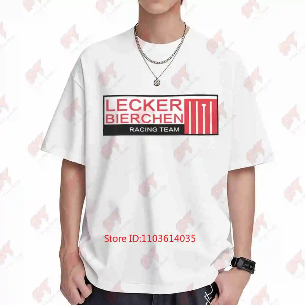 Lecker Bierchen Racing Team Short Sleeve Tee 100% Cotton T-Shirt
