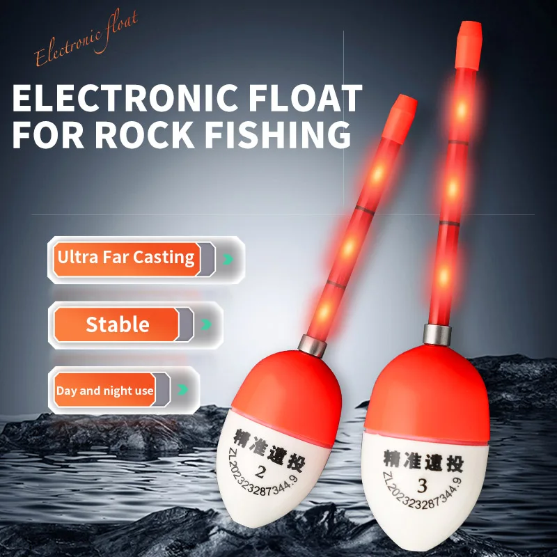 

Dual-purpose Electronic LED Floating Wave Rock OceanSea Fishing with Night Light Float Electronic ABS Fishing Accessories Gear