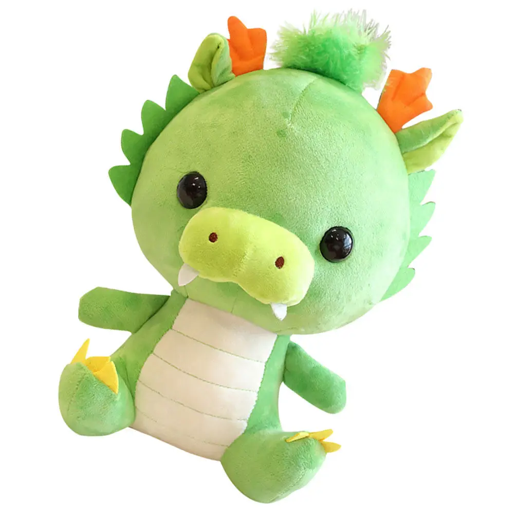 

Sitting Chinese New Year Green Dragon Decorative Stuffed Mascot Soft Animal for Home Car Sofa Party Stuffed Dragon