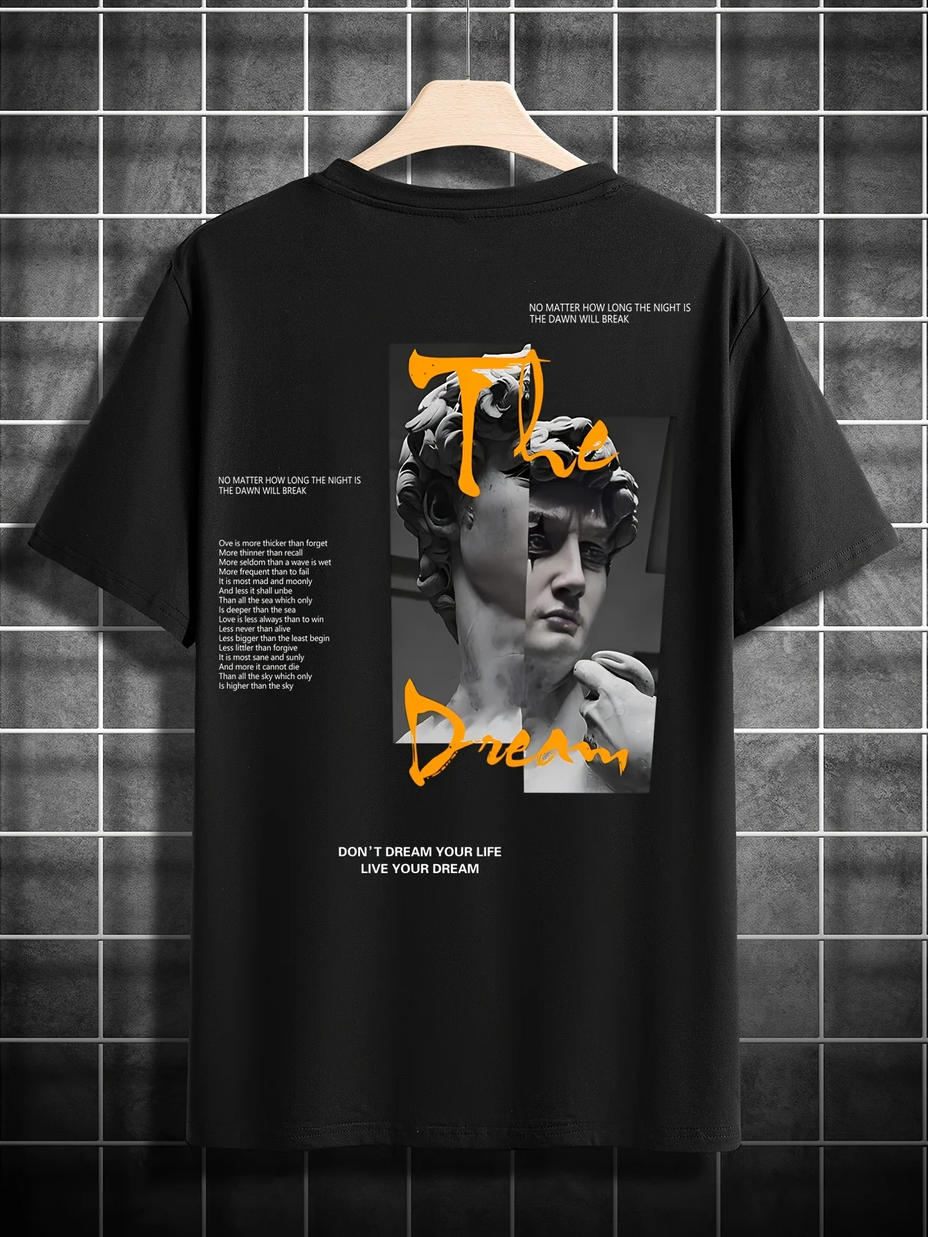 

The Dream Fashion Art Graphic T-Shirt 100% Cotton O-Neck Short Sleeve Summer Casual Mens T-shirt Streetwear