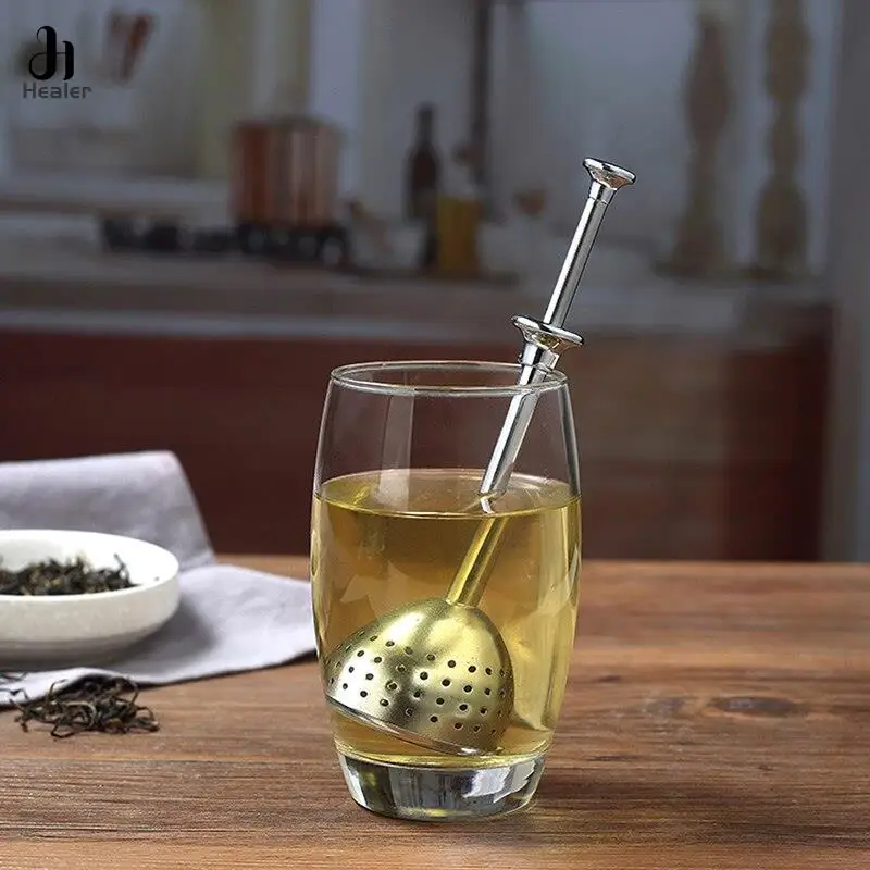 Tea Strainer Tea Ball Infuser Filter Stainless Steel Tea Infuser Mesh Reusable Retractable Tea Leak Tea Making Accessories