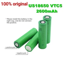 20Pieces -1Pieces 3.7 V Volt Rechargeable US18650 VTC5 2600mAh VTC5 18650 Battery Replacement 3.7V 2600mAh 18650 Batteries