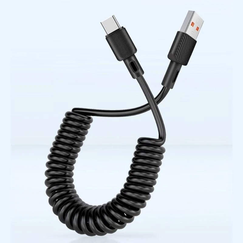 확장 가능한 USB ~ USB C 케이블 빠른 충전 코드 데이터 라인 남성 남성 커넥터 와이어 태블릿 폰 노트북.