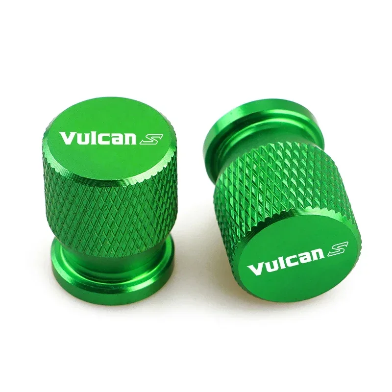 Motorcycle CNC Accessorie Wheel Tire Valve Air Port Stem Caps Airtight Covers logo "VULCANS" For Kawasaki VULCAN S 650cc 650 CC