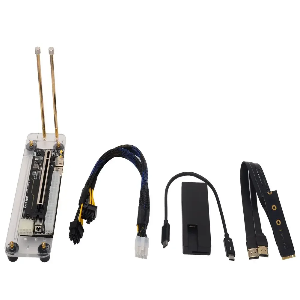 EGPU متوافق مع Thunderbolt 3 بطاقة الرسومات الخارجية للكمبيوتر المحمول بناتا EGPU حامل PCIe3.0 X4 كابل الناهض لـ Win10 GTX 1060ti