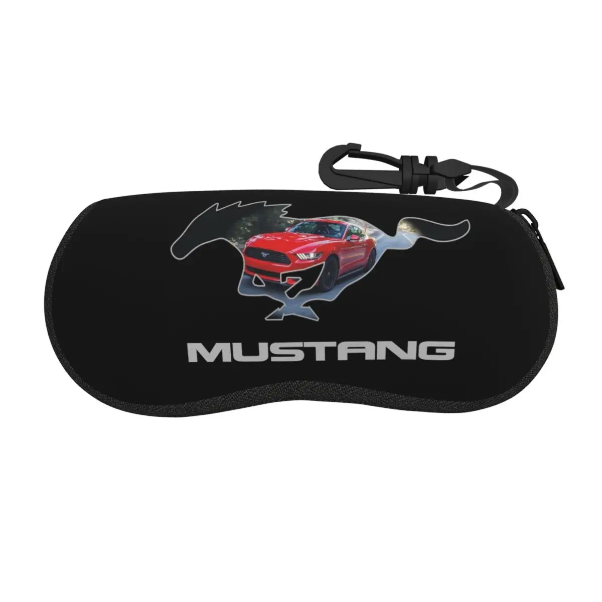 Ford Mustang Logo Design Shell Glasses Case Protective Sunglasses Box Women Men Soft Eyeglasses Bag Pouch