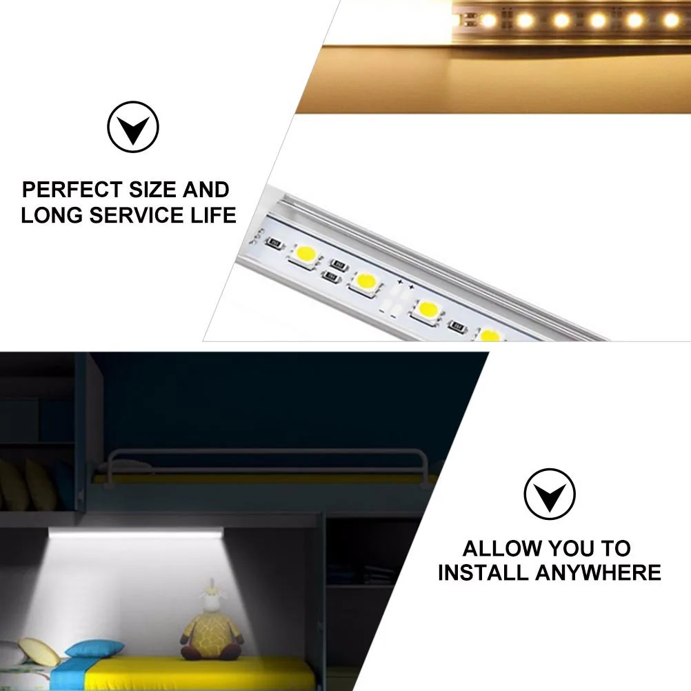 

4Pcs LED Strip Lights Durable Aluminum Alloy Pc Material Saving Caravan Camping Hiking Fishing LED Strip Lights