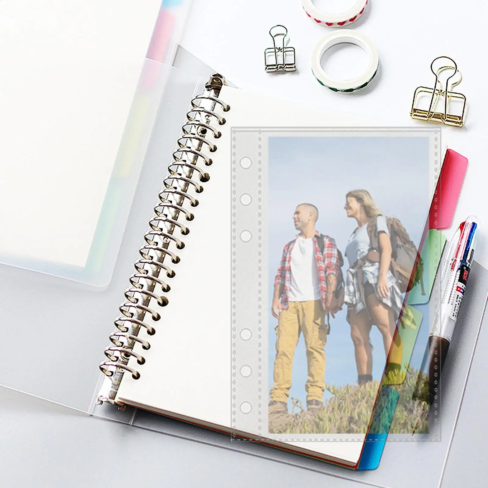A6 binder replacement card pages transparent binder replacement pages sticker book replacement pages suitable for 6-ring binder