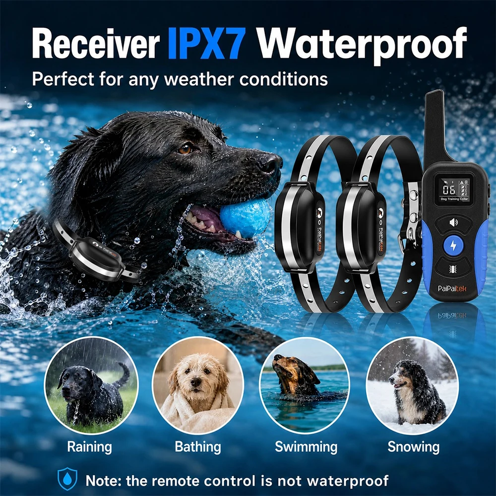 1000M対応、防水(IPX7)、環境に配慮したプラスチック - Dog Training Collar Remote 1000M Beep のレビューと価格
