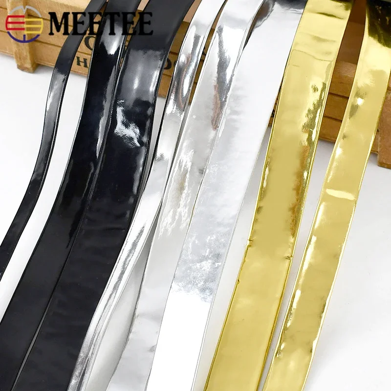 5M 5-30mm Faux Leather Ribbon Band PU Mirror Hemming Webbing Rope Decoration Cord DIY Headdress Bead Clothes Edge Accessories