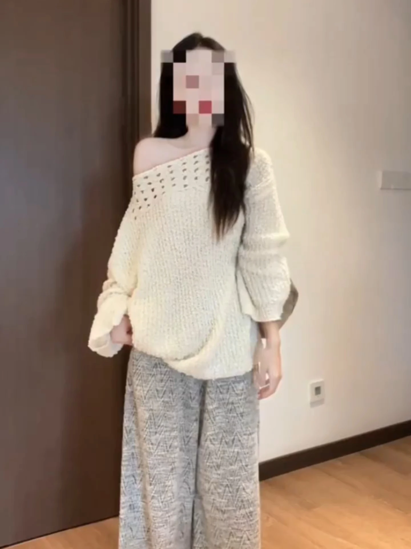 الحلو الجوف خارج تريكو المرأة فضفاضة عارضة سترة لي الجوف خارج ربيع الخريف الحلو الشباب تقليل أعلى