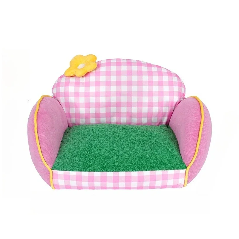 

Colorful flower pet sofa kennel universal in all seasons removable and washable kennel cat litter multi-cat available cat