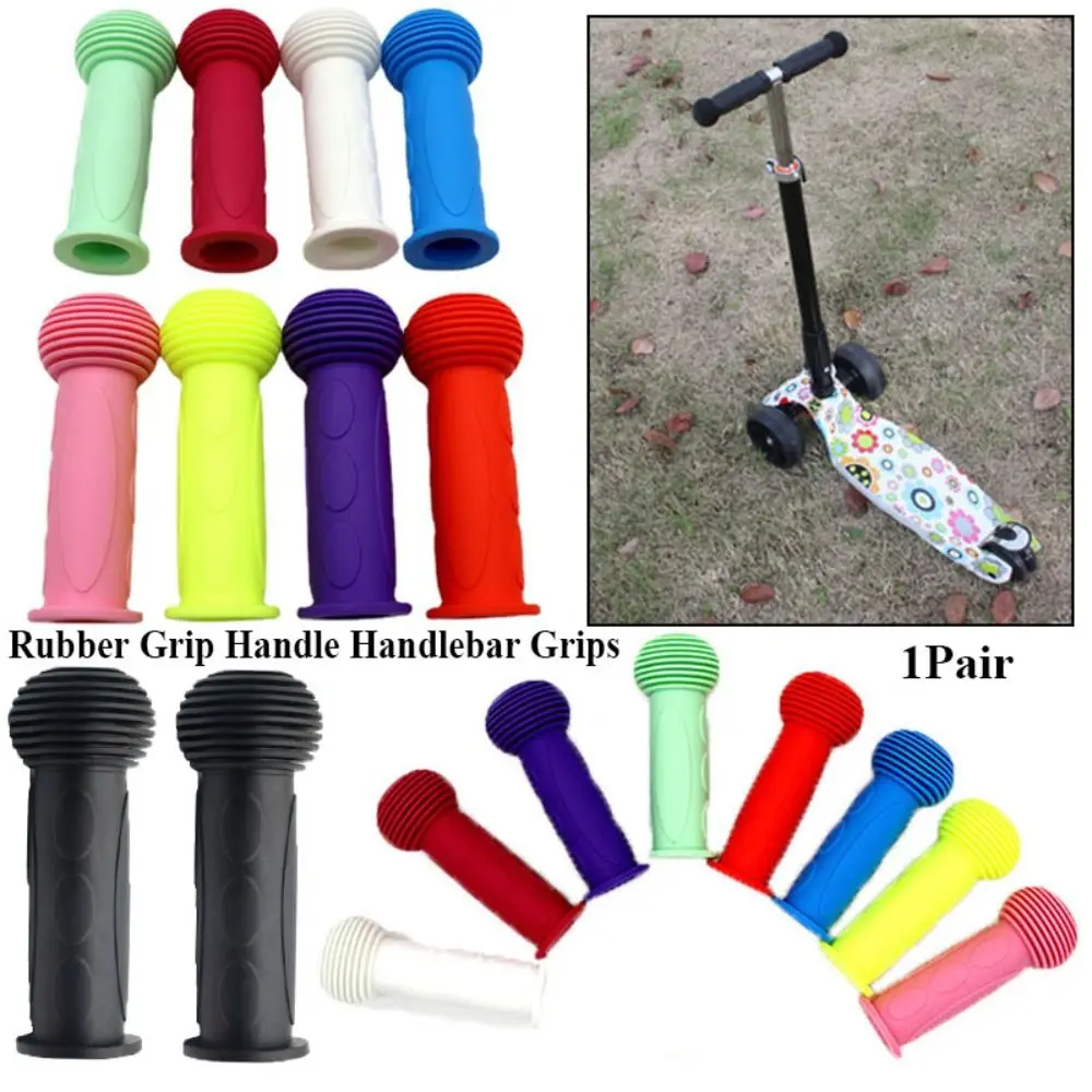 1Pair Colorful Blue Red Rubber Grip Child Children Kids 10 Colors Anti-skid Handlebar Handle Handlebar Grips