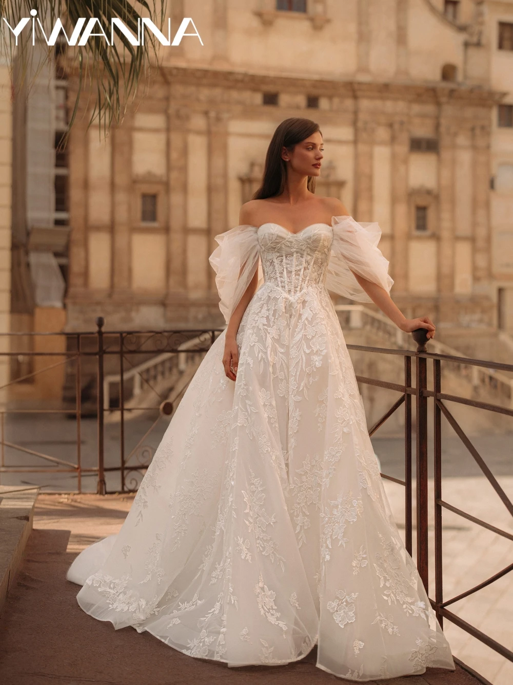 

2026 New Glitter Lace Appliques Wedding Dress Sweetheart Neck Off Shoulder Bridal Gown Customized A-line Long Dresses For Bride