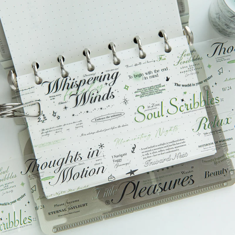 Card Lover 50m*2m 1 Roll [Romantic Overture Series] Simple Fresh Material Circular Stickers Bookkeeping Masking Tape PET Kit