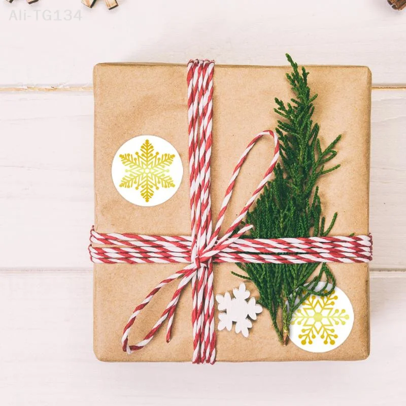 500 Buah/Set Stiker Selamat Natal Transparan Bulat 1 Inci Stiker Liburan Dekorasi Natal Kartu Pesta Pernikahan SHIDWJ