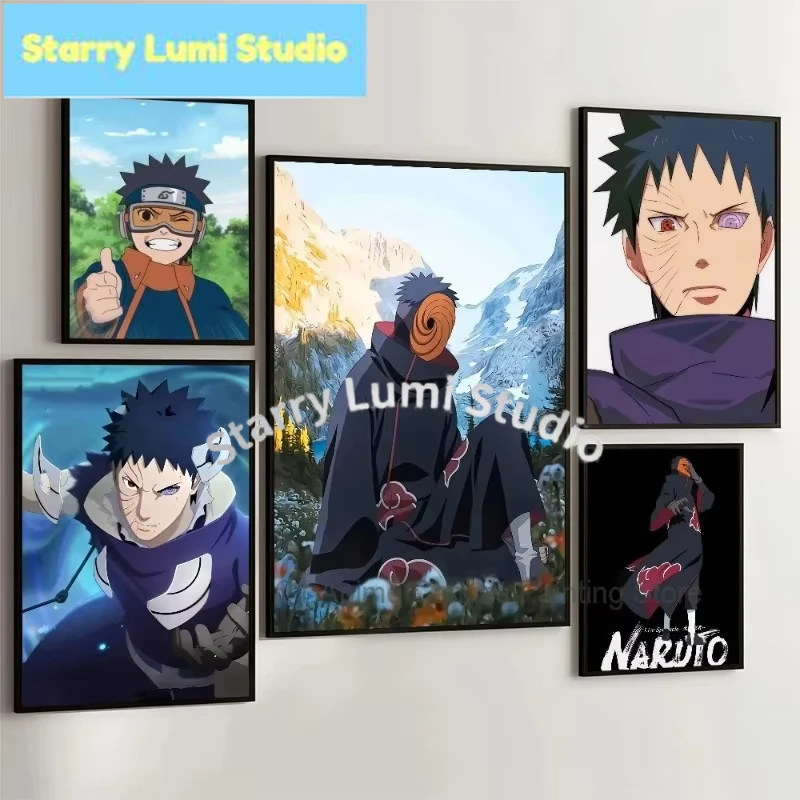 Pintura de Diamantes DIY de NARUTO Uchiha Obito, Bordado de Diamantes, Decoración para el Hogar, Arte Hecho a Mano, Regalo