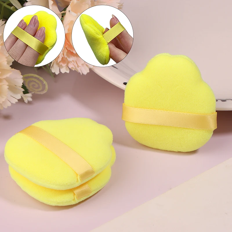 1/2Pcs Bear Shape Powder Puff Soft Makeup Sponge For Face Make Up Eyes Contouring Shadow Cosmetic Washable Mini Velvet Puff