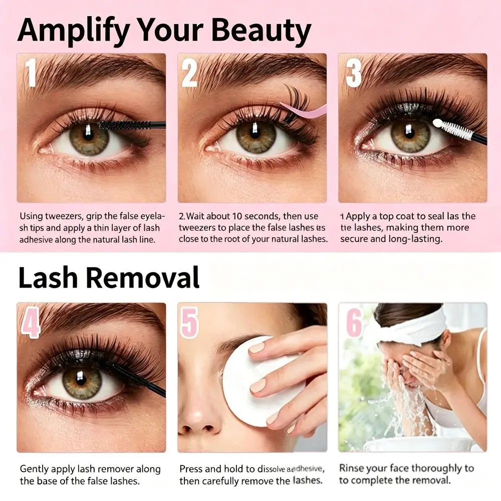 Stylish Gentle Lash Extension Kit Waterproof Long-lasting Eyelash Adhesive Sealant 10ml Practical Lash Glue Remover Set Makeup
