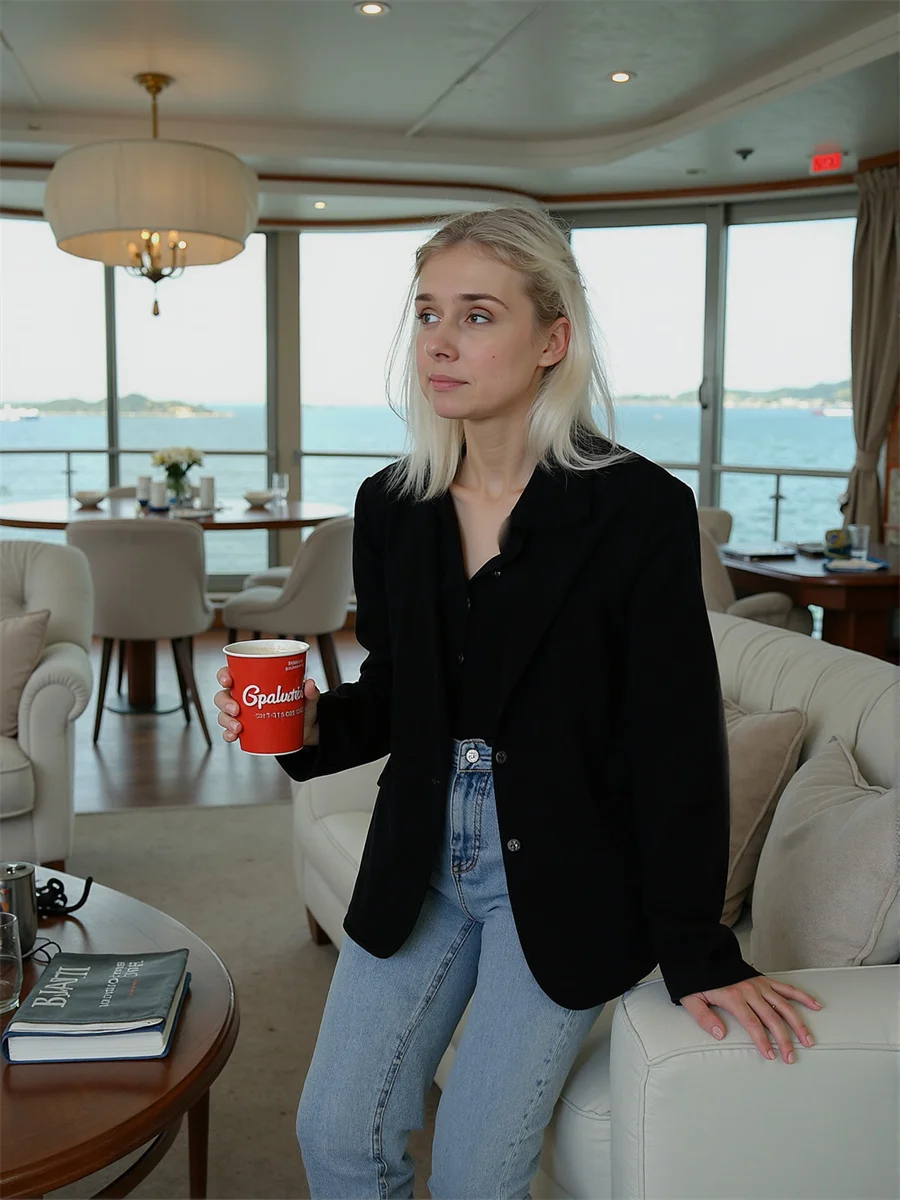 Sólido único breasted blazers clássicos para mulher roupas femininas turn-down comprimento médio marrom manguito bordado sarja rolo de manga comprida