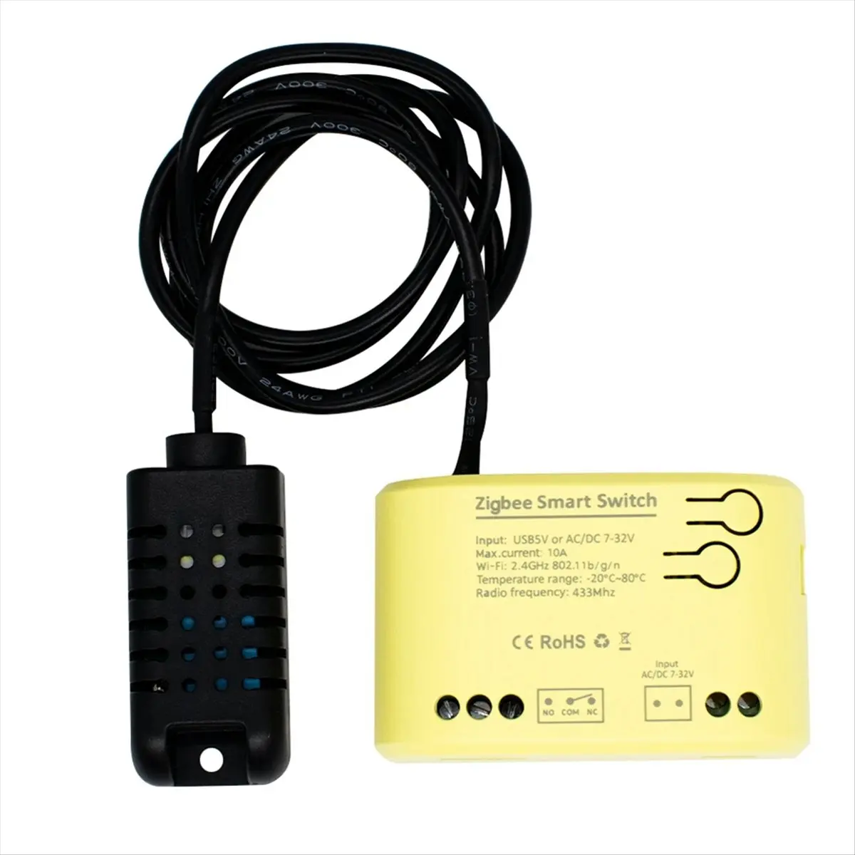 A99X Zigbee Smart Switch Temperature Humidity Sensor 1CH Relay Controller Tuya Smart Life APP Wireless Controller 7-32V