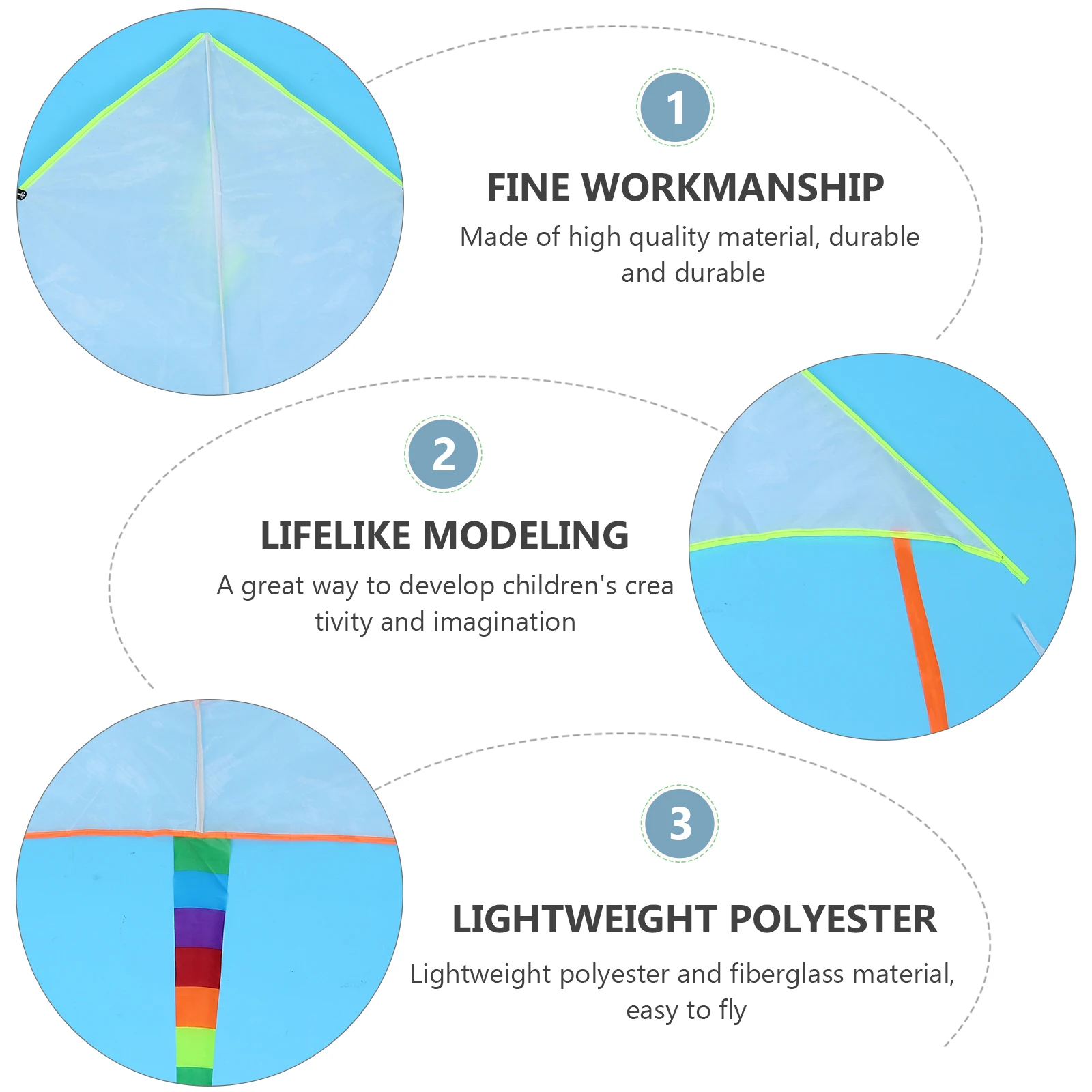 4-set 4-sets blanco witte kit voor kinderen Diy schilderij buitenactiviteit Lichtgewicht vliegermaakset met lijnstrand Diy