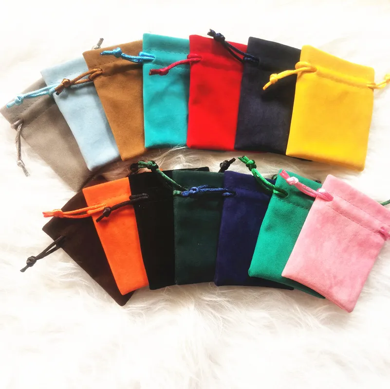 

7*9CM High Quality Jewelry Pouch Packaging Velvet Bags Custom Pouches Drawstring Bags