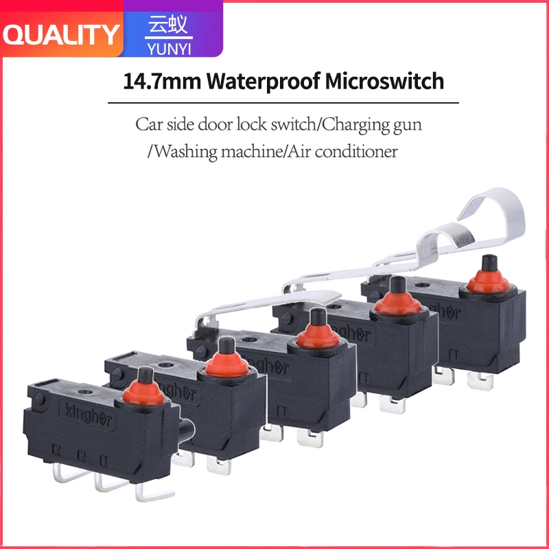 14.7MM Waterproof Microswitch 3 Pins Waterproof Used In Home Appliances And Automobiles Chinese Factories Independent Production