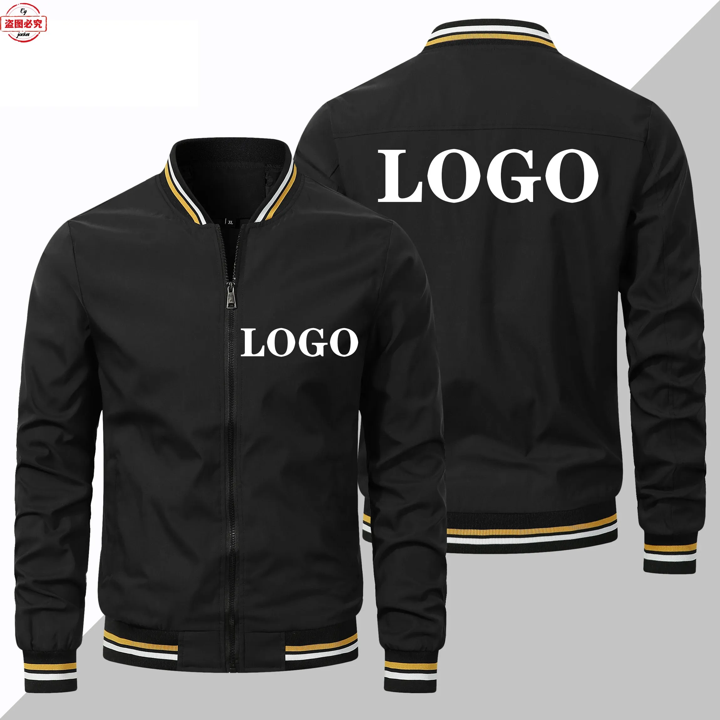 Racing Suit Custom Printed Logo Motorcycle Jacket Loose Long Sleeve Men's Top Stand Collar Jacket Team Work Clothes