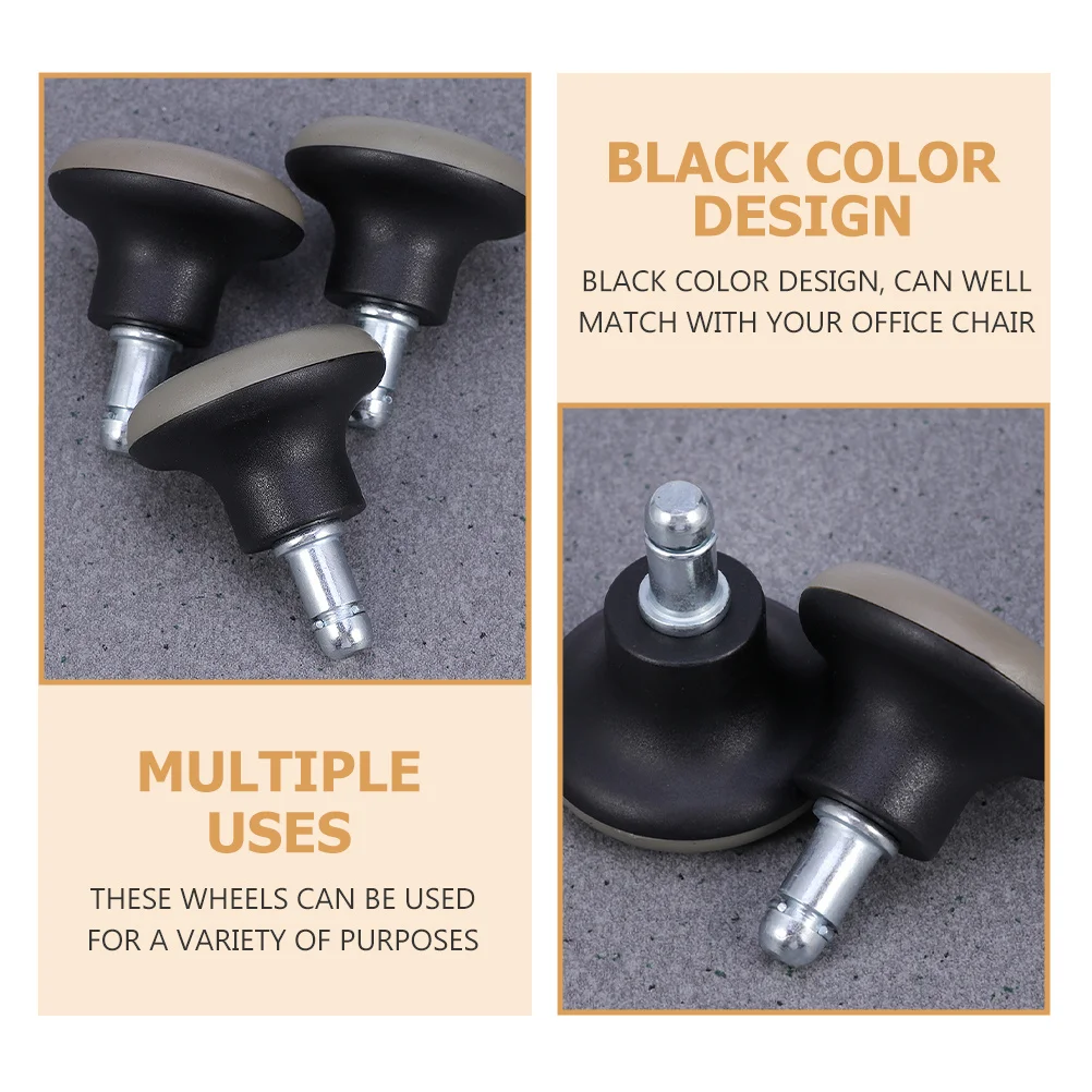 

10Pcs Premium Caster Replacement Feet for Office Chair Wheels Heavy-Duty Shockproof Chair Fixing Wheels Suitable for Computer