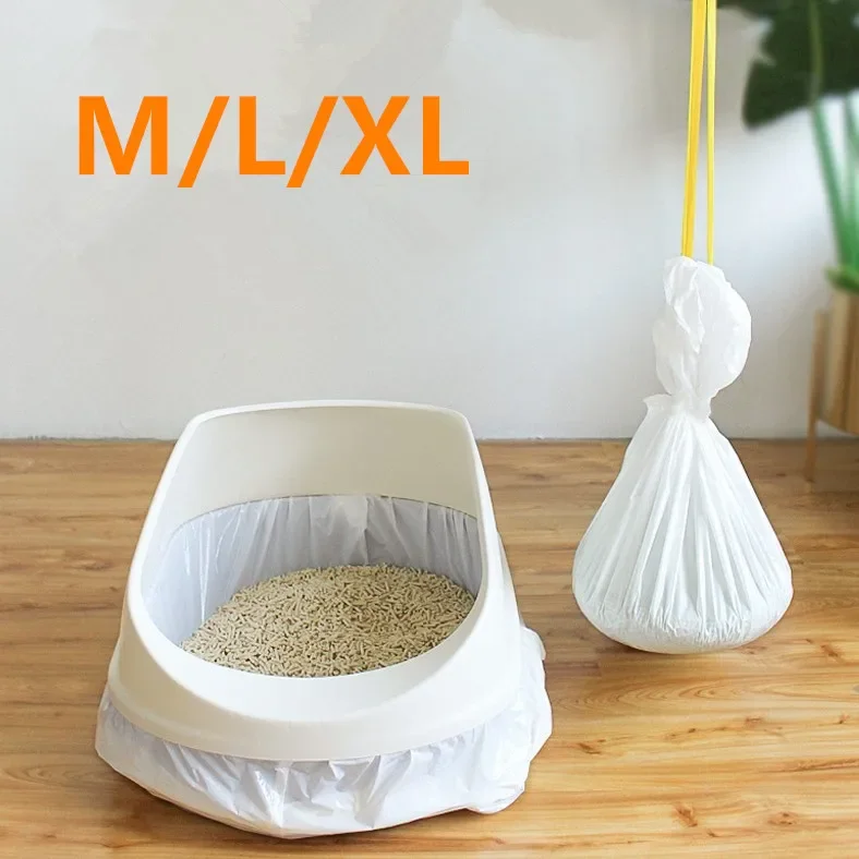

20pcs Easy to clean Cat Litter Bag box Liner Sand Bags Hygiene Elastic Kitten Pet Supplies Practical Garbage BAGS M/L/XL