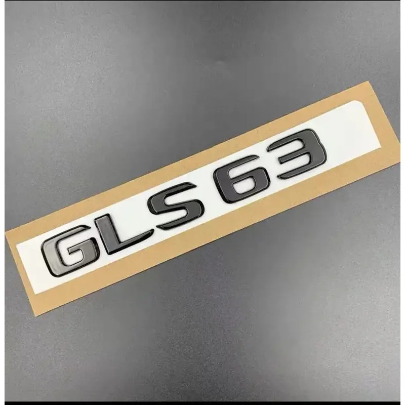 

3D ABS Black Chrome Letters Car Rear Trunk Fender Badge For Mercedes GLS63 AMG W166 W167 Logo BITURBO 4MATIC Emblem Accessories