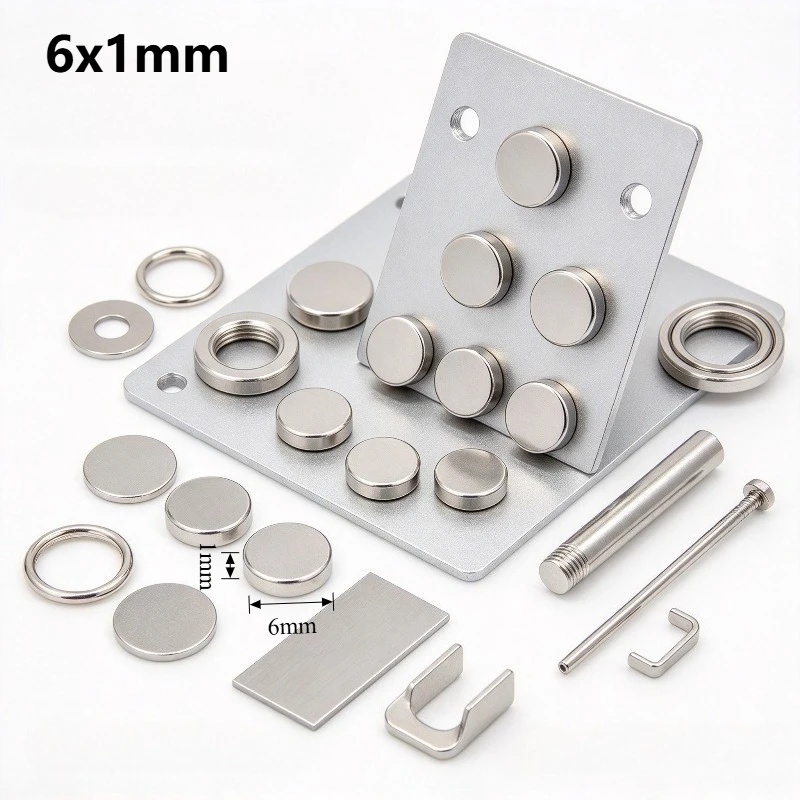 6x1mm N35 Small Round Disc Rare Earth Neodymium NdFeB Permanent Magnet for Refrigerator Office Handmade DIY Crafts Projects