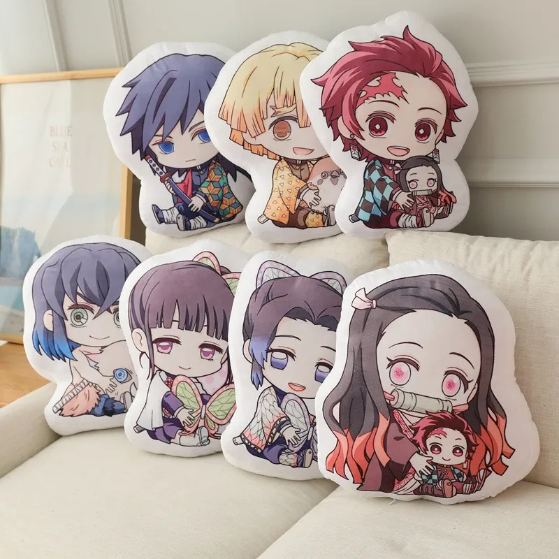 Almohada con Temática de Anime, Muñecos de Personajes de Ghost Slayer, Canirou, Señora Ben, Eigetsu y Anko, Juguetes de Pel...
